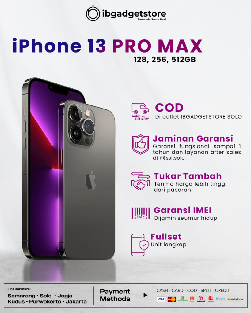 iPhone 13 Pro Max Solo - IBGADGETSTORE - Toko iPhone Solo