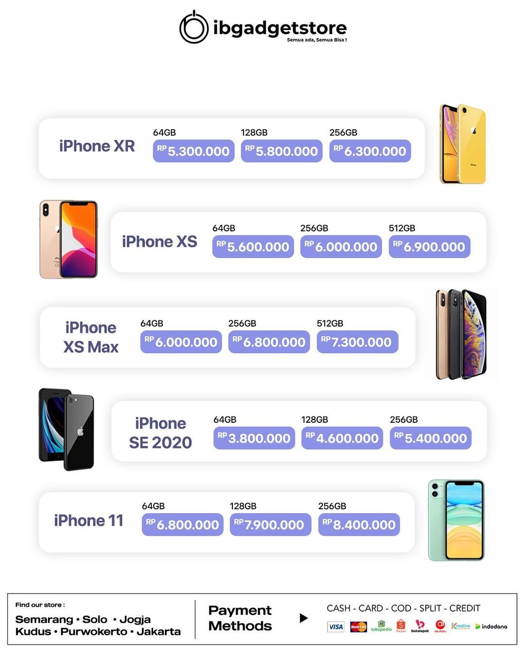 Harga iPhone Semarang Terbaru 2023