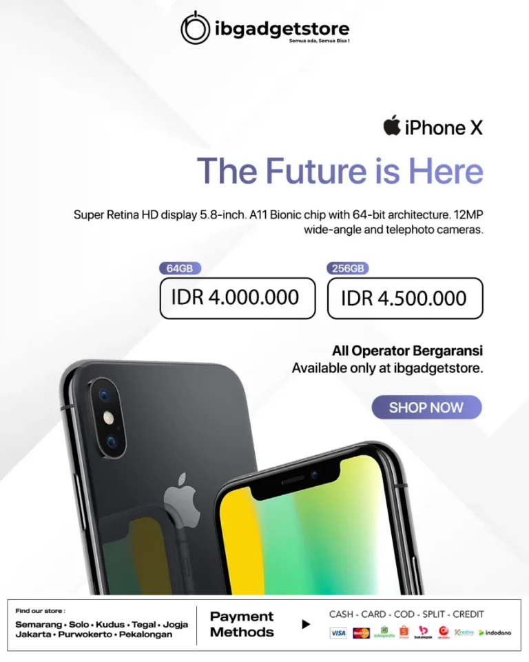 jual iphone X di purwokerto