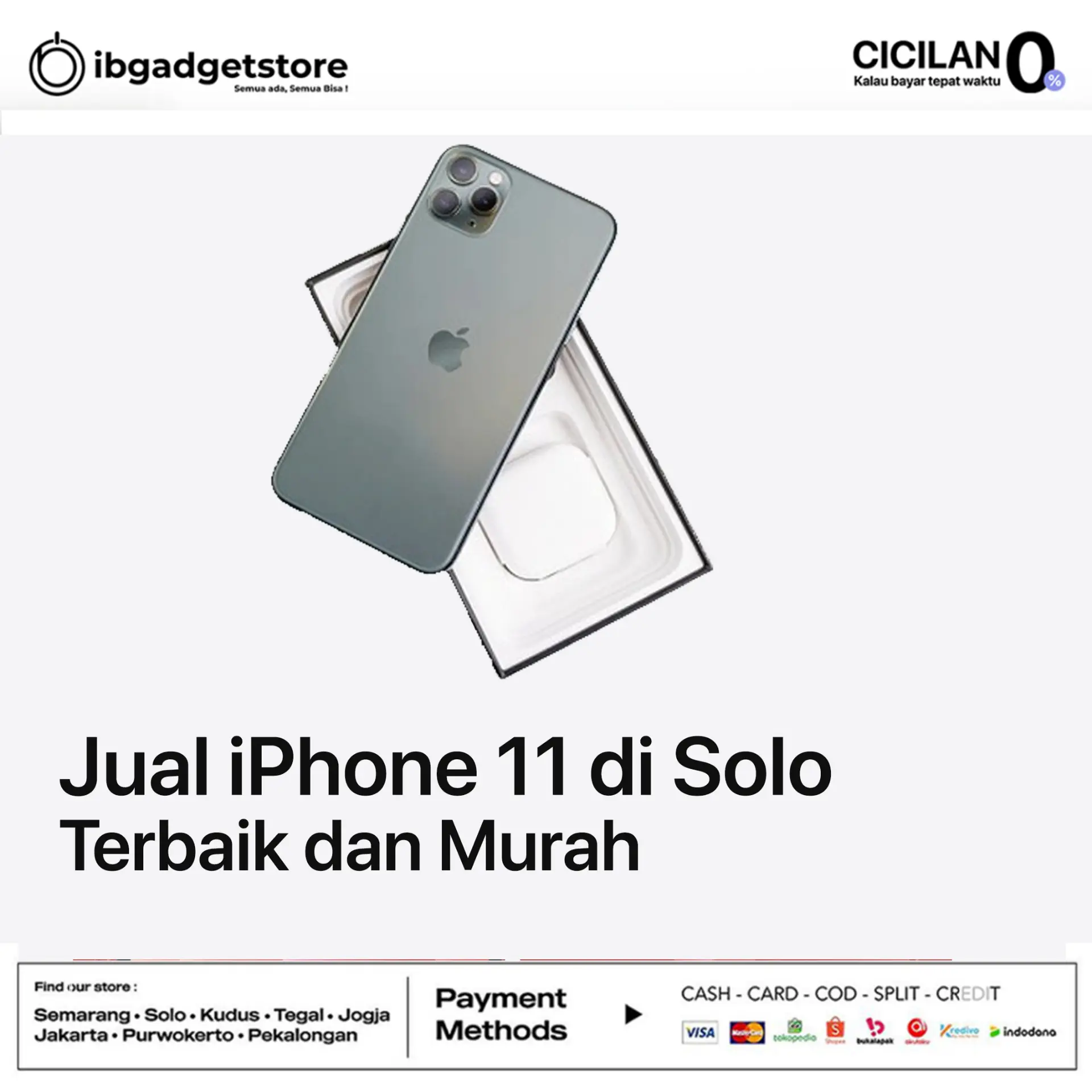 Jual IPhone 11 Di Solo Harga Murah Juli 2023 - IBGADGETSTORE