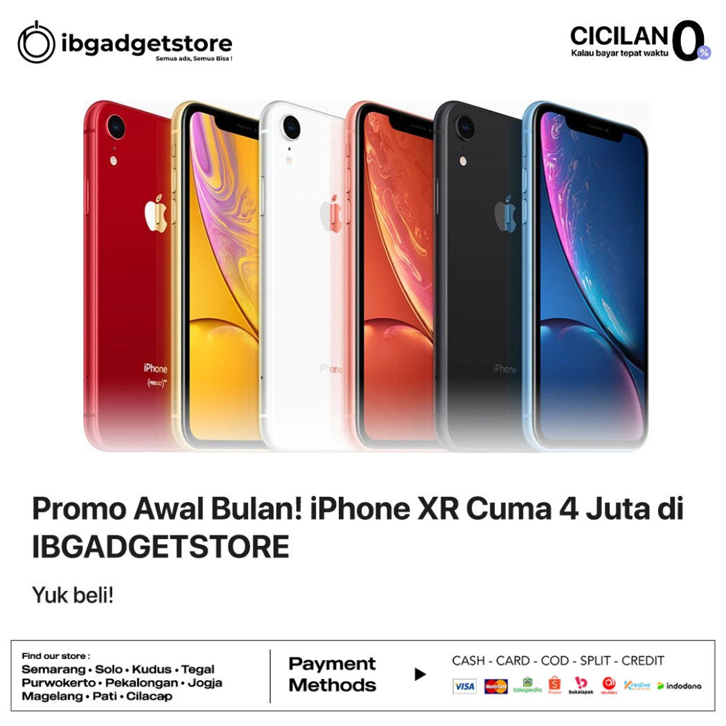 Promo Awal Bulan! IPhone XR Cuma 4 Juta Di IBGADGETSTORE