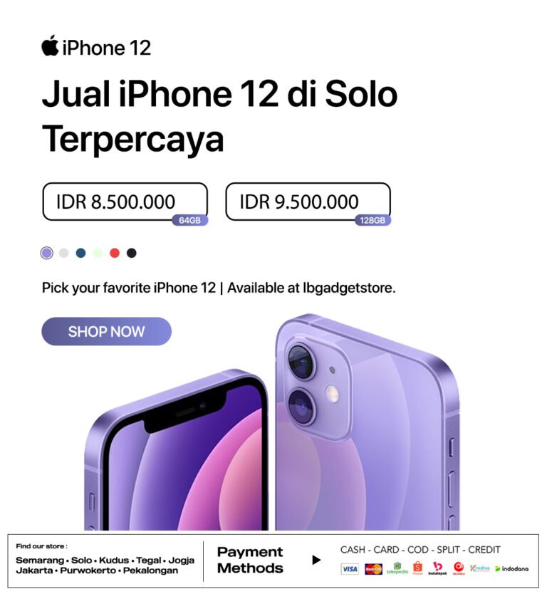 jual iphone 12 di solo