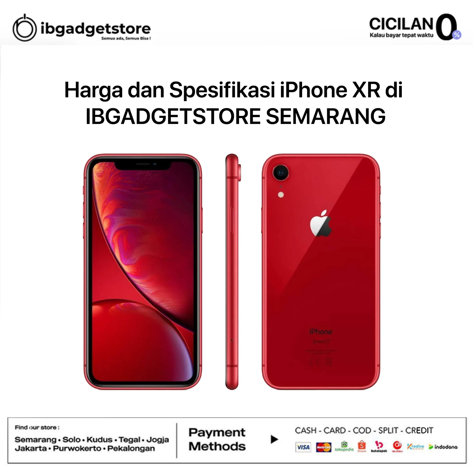 Read more about the article Harga dan Spesifikasi iPhone XR di IBGADGETSTORE Semarang, Yuk Simak!