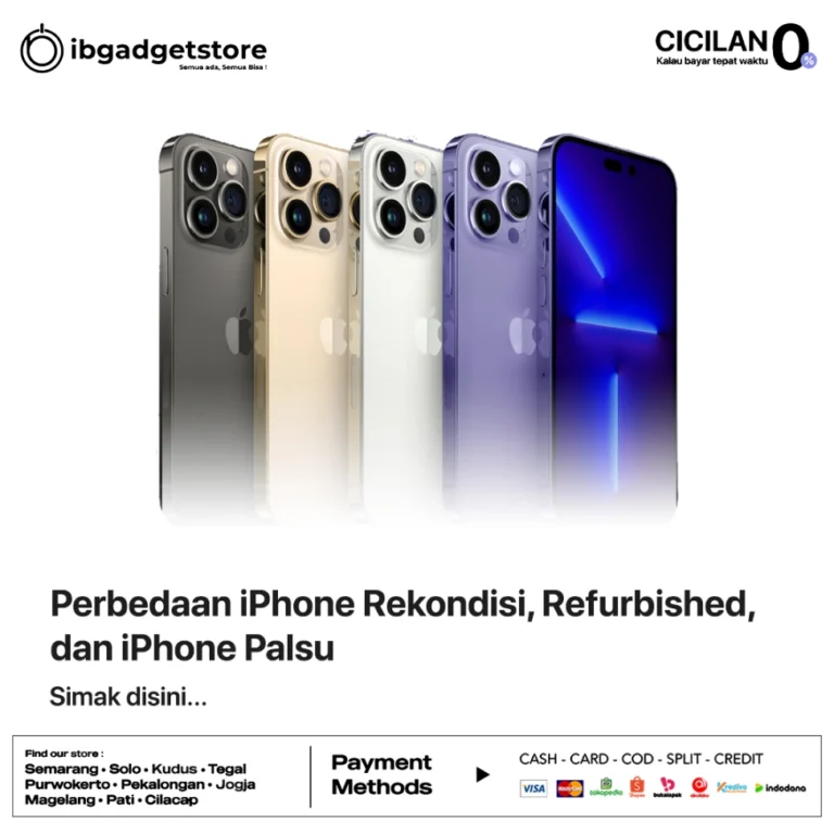 cover beda iphone refurbished, dan rekondisi