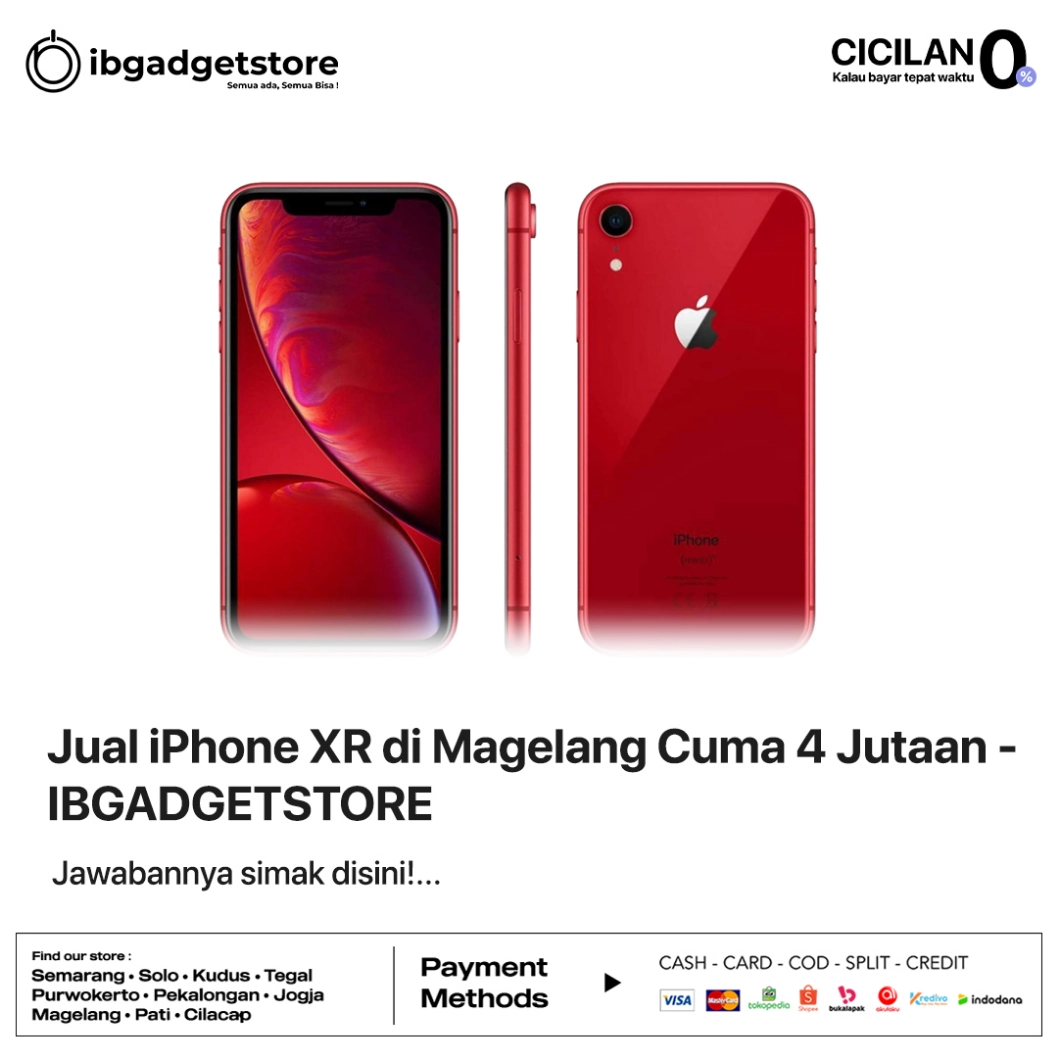 Read more about the article Jual iPhone XR di Magelang Cuma 4 Jutaan – IBGADGETSTORE