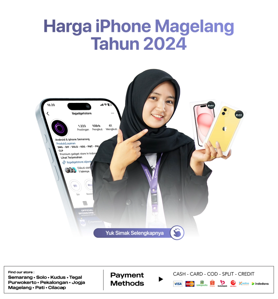 Read more about the article Daftar Harga iPhone di Magelang Terbaru Tahun 2024 – IBGADGETSTORE