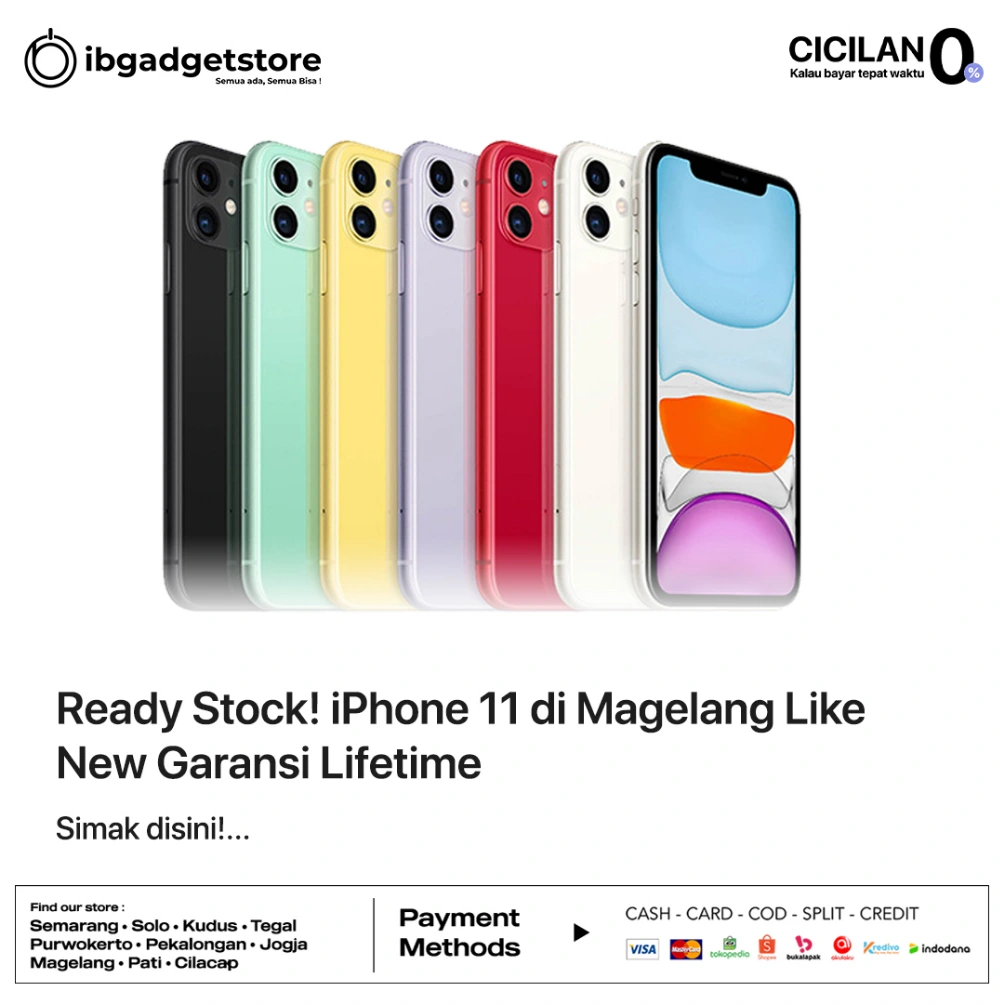 Read more about the article Ready Stock! iPhone 11 di Magelang Like New Garansi Lifetime