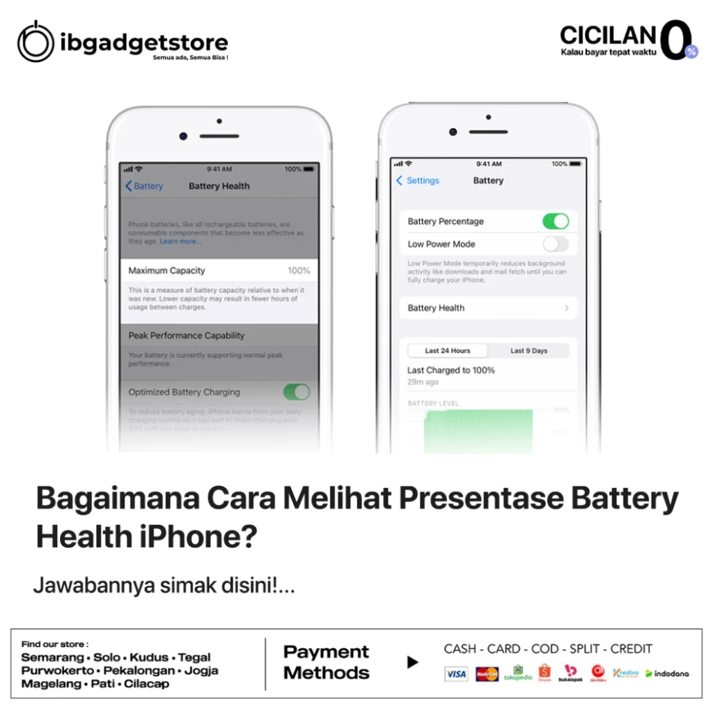 cara melihat baterai health iPhone