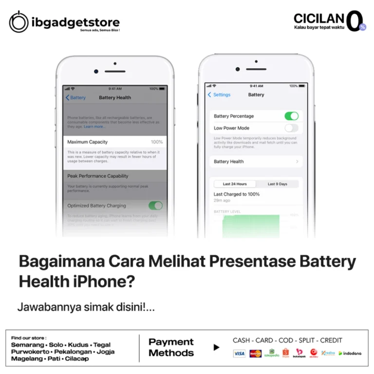 cara melihat baterai health iPhone
