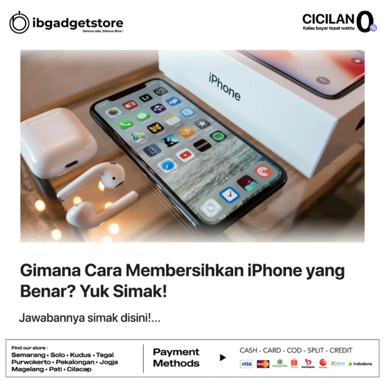 cara membersihkan iPhone