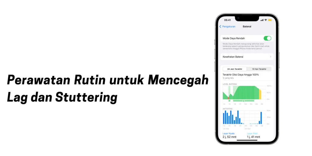 Gambar ilustrasi perawatan untuk mencegah lag dan stuttering pada iPhone