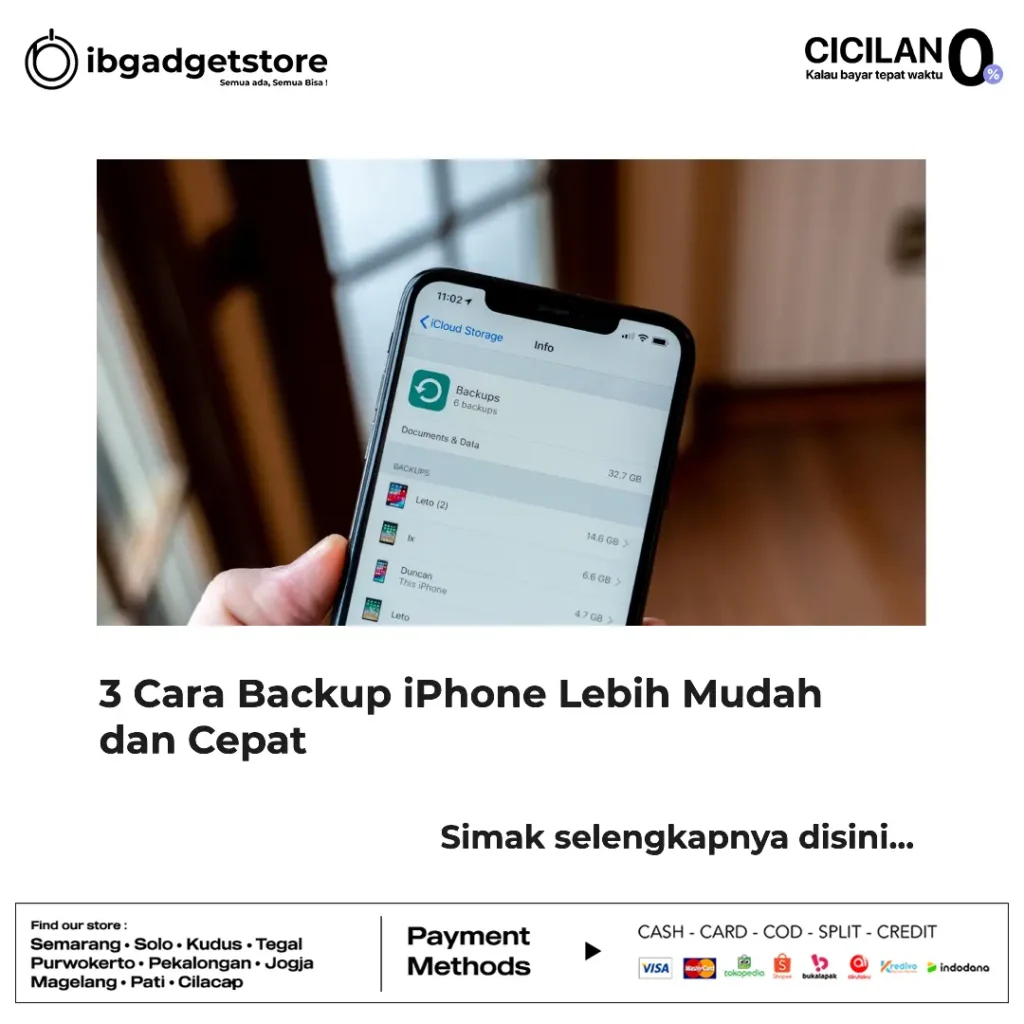 cara backup iphone
