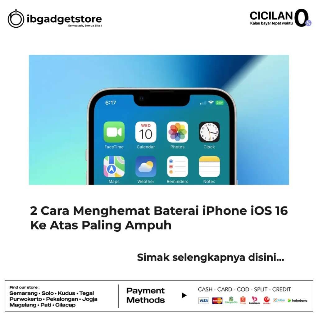 cara menghemat baterai iphone ios 16