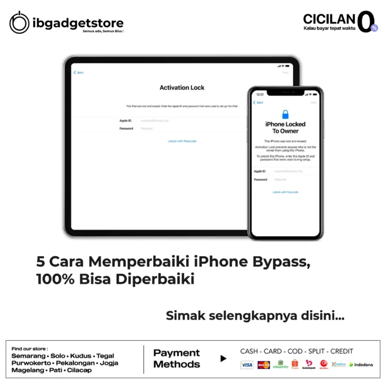 cara memperbaiki iphone bypass