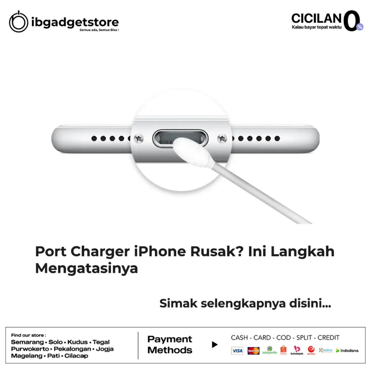 Port Charger iPhone Rusak? Ini Langkah Mengatasinya