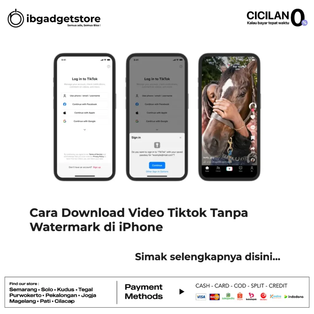 cara download video tiktok tanpa watermark di iphone