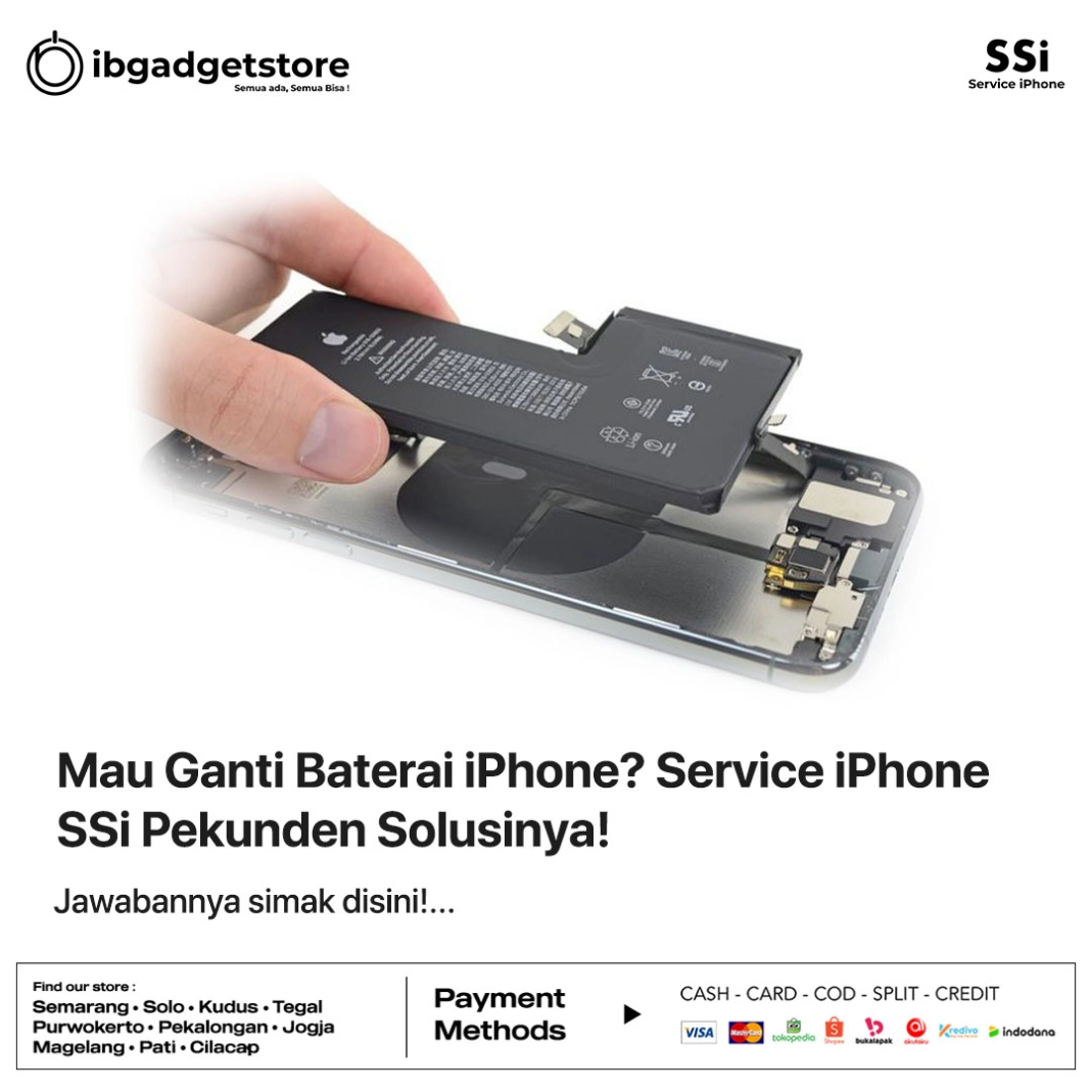 Read more about the article Mau Ganti Baterai iPhone? Service iPhone SSi Pekunden Solusinya!