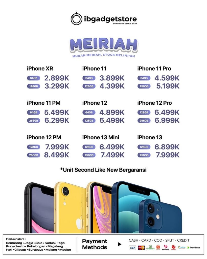 harga iphone second malang