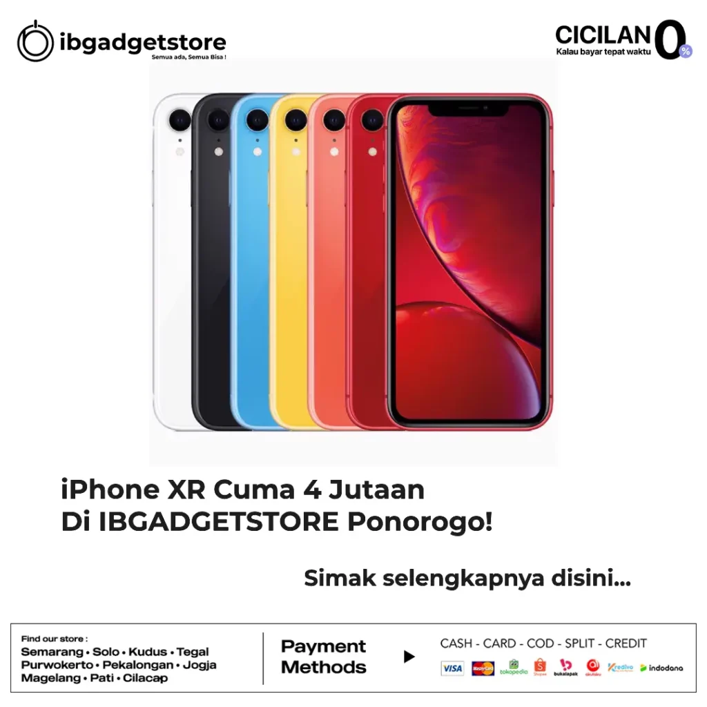 iphone xr cuma 4 jutaan ponorogo