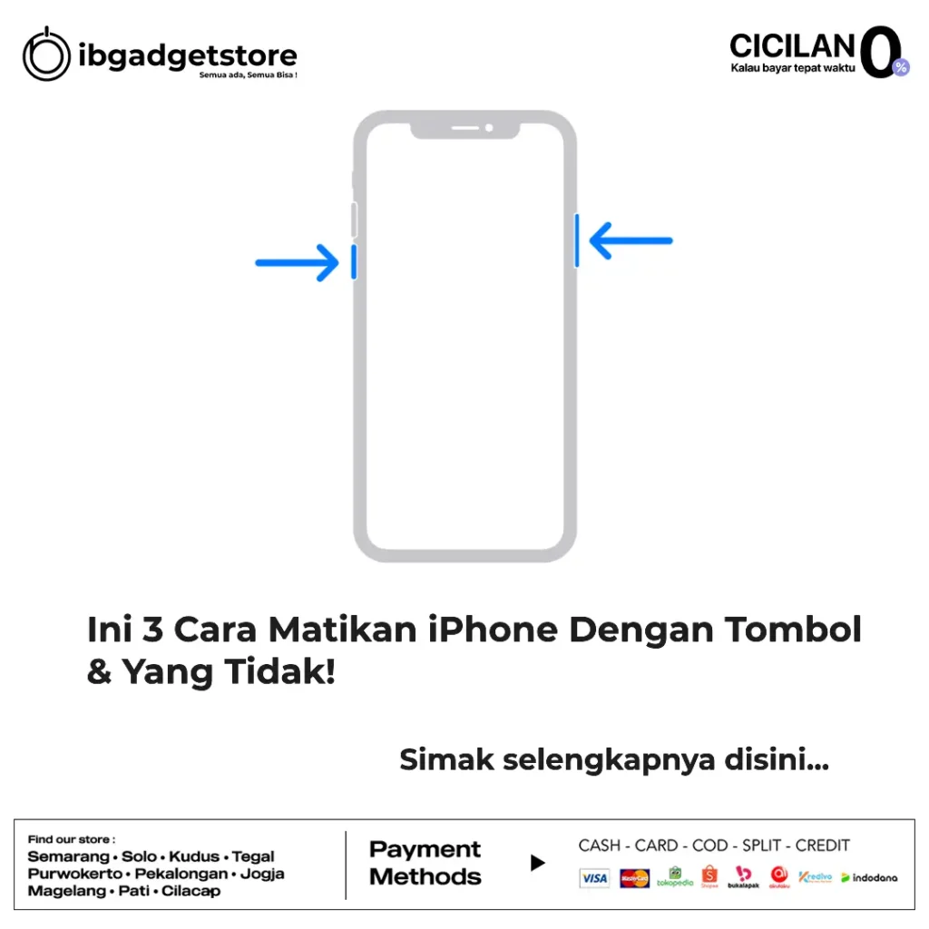 cara matikan iphone