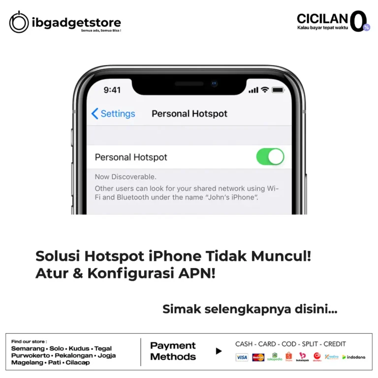 hotspot iphone tidak muncul