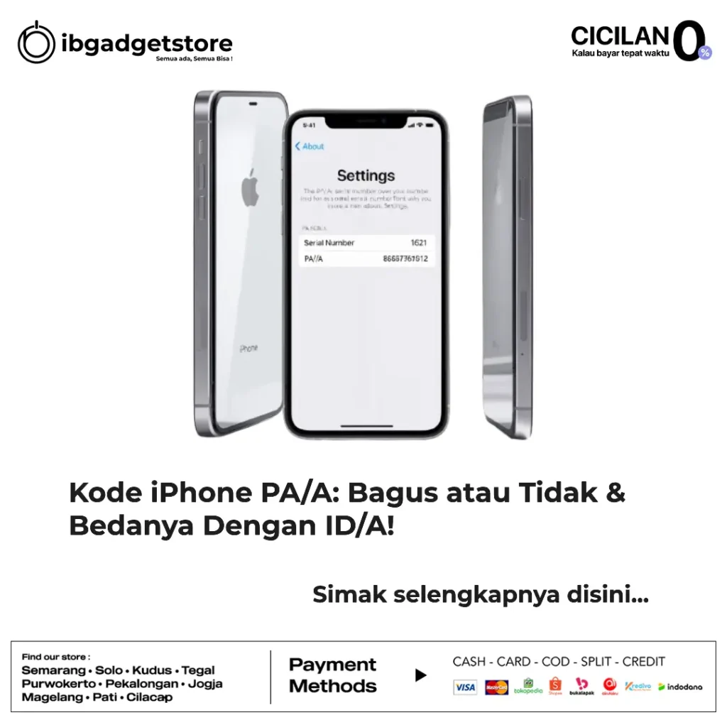 kode iphone pa/a