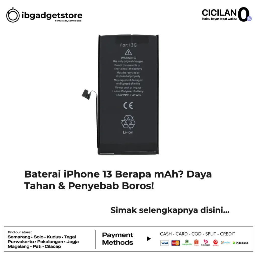 baterai iphone 13 berapa mah