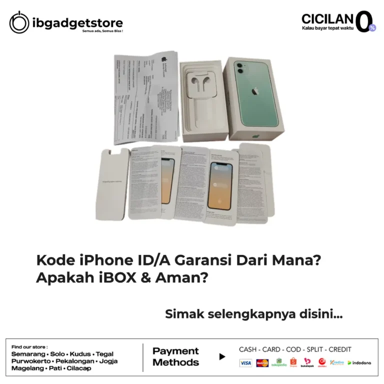 kode iphone id/a