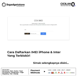 cara daftarkan imei iphone