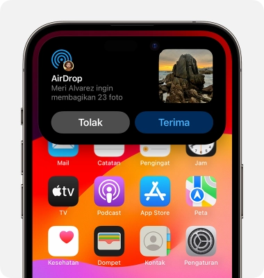Terima File Melalui AirDrop