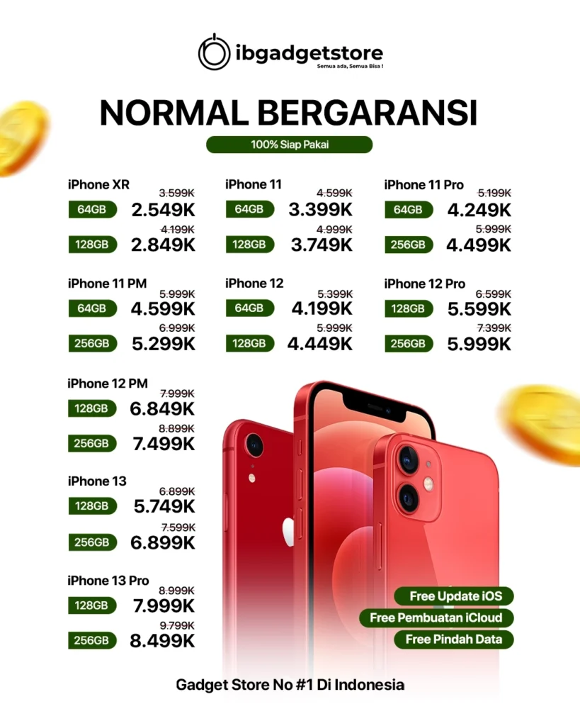 Harga iPhone - NORMAL BERGARANSI