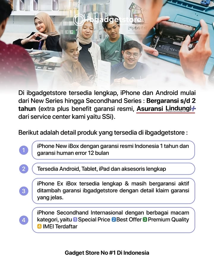 4 Alasan Beli di IBGADGETSTORE
