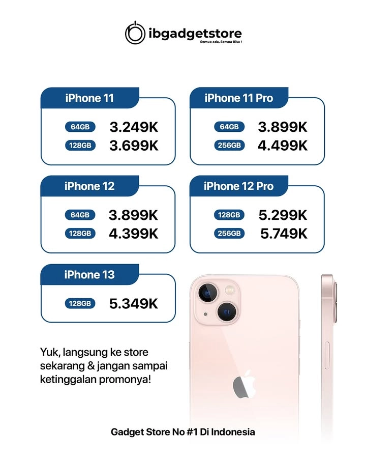 Daftar Harga Flash Sale iPhone di IBGADGETSTORE