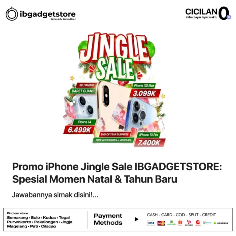 Promo iPhone Jingle Sale IBGADGETSTORE: Spesial Momen Natal & Tahun Baru
