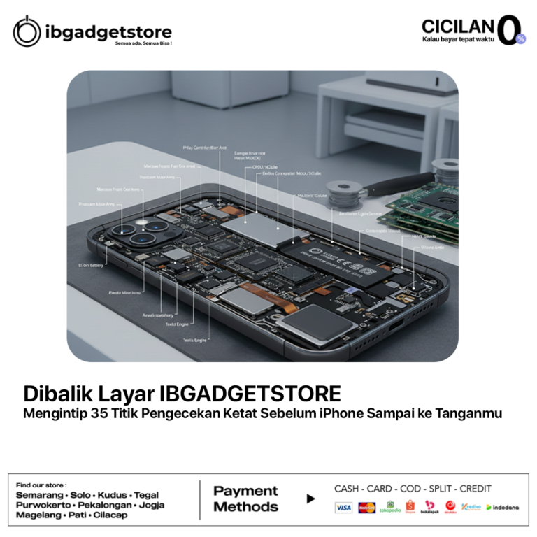 Dibalikz Layar IBGADGETSTORE- Mengintip 35 Titik Pengecekan Ketat Sebelum iPhone Sampai ke Tanganmu