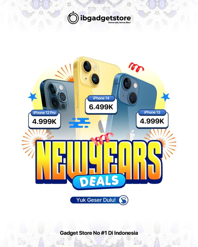 Rayain awal tahun dengan New Year’s Deals dari ibgadgetstore. Harga spesial, pilihan lengkap, da