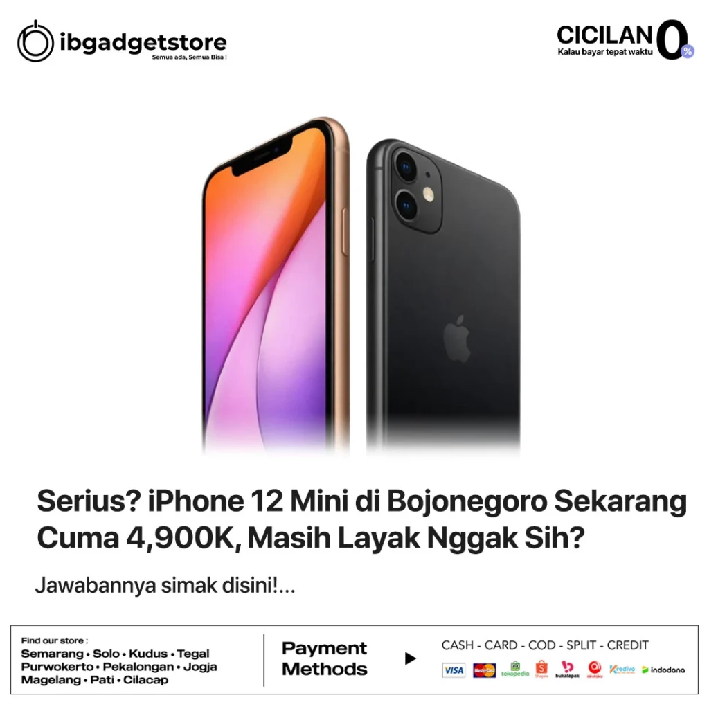 Serius? iPhone 12 Mini di Bojonegoro Sekarang Cuma 4,900K, Masih Layak Nggak Sih?