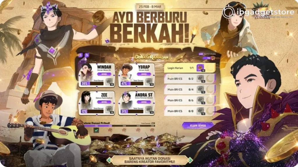 Daftar Event Menarik di Booyah Ramadan 2026 Free Fire