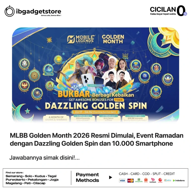 MLBB Golden Month 2026 Resmi Dimulai, Event Ramadan dengan Dazzling Golden Spin dan 10.000 Smartphone