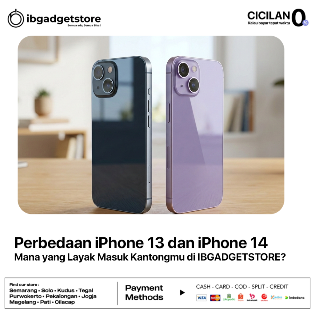 Perbedaan iPhone 13 dan iPhone 14 – Mana yang Layak Masuk Kantongmu di IBGADGETSTORE_