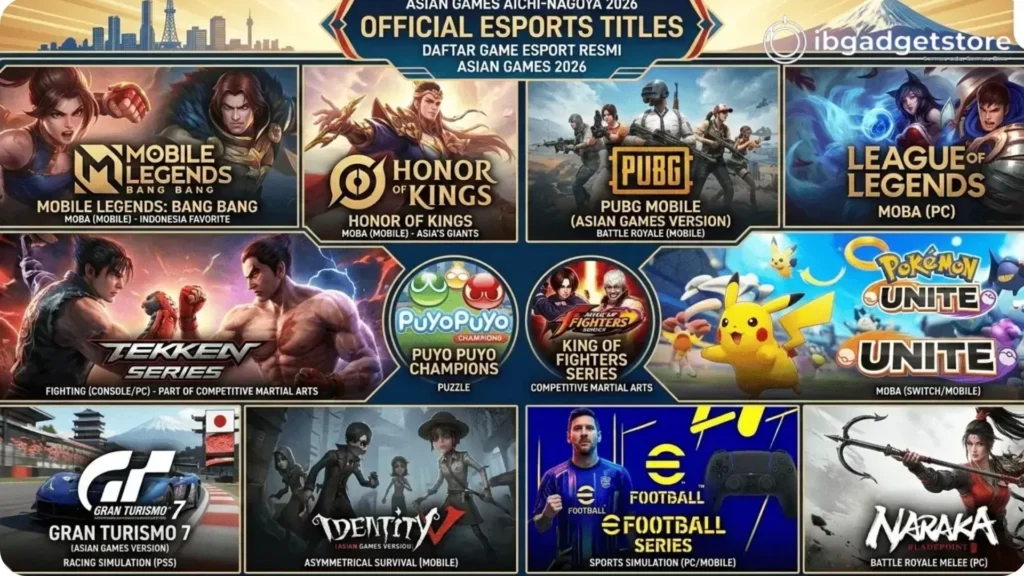 Ragam Game yang Dipertandingkan Mewakili Banyak Gaya Bermain