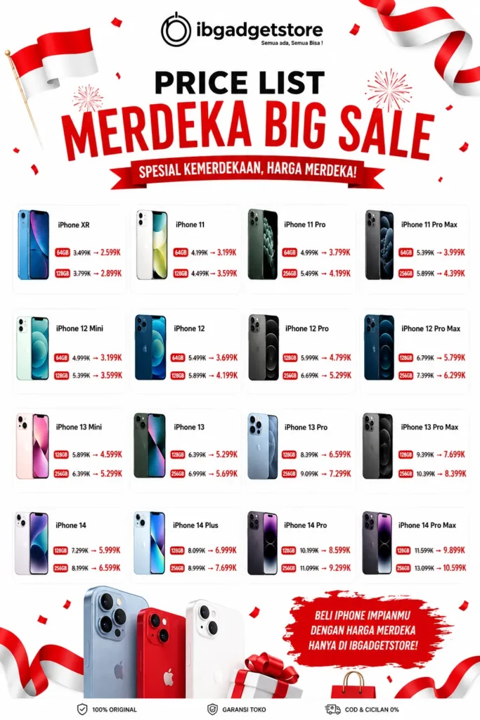 Pilihan iPhone di Merdeka Big Sale Mulai Rp2 Jutaan