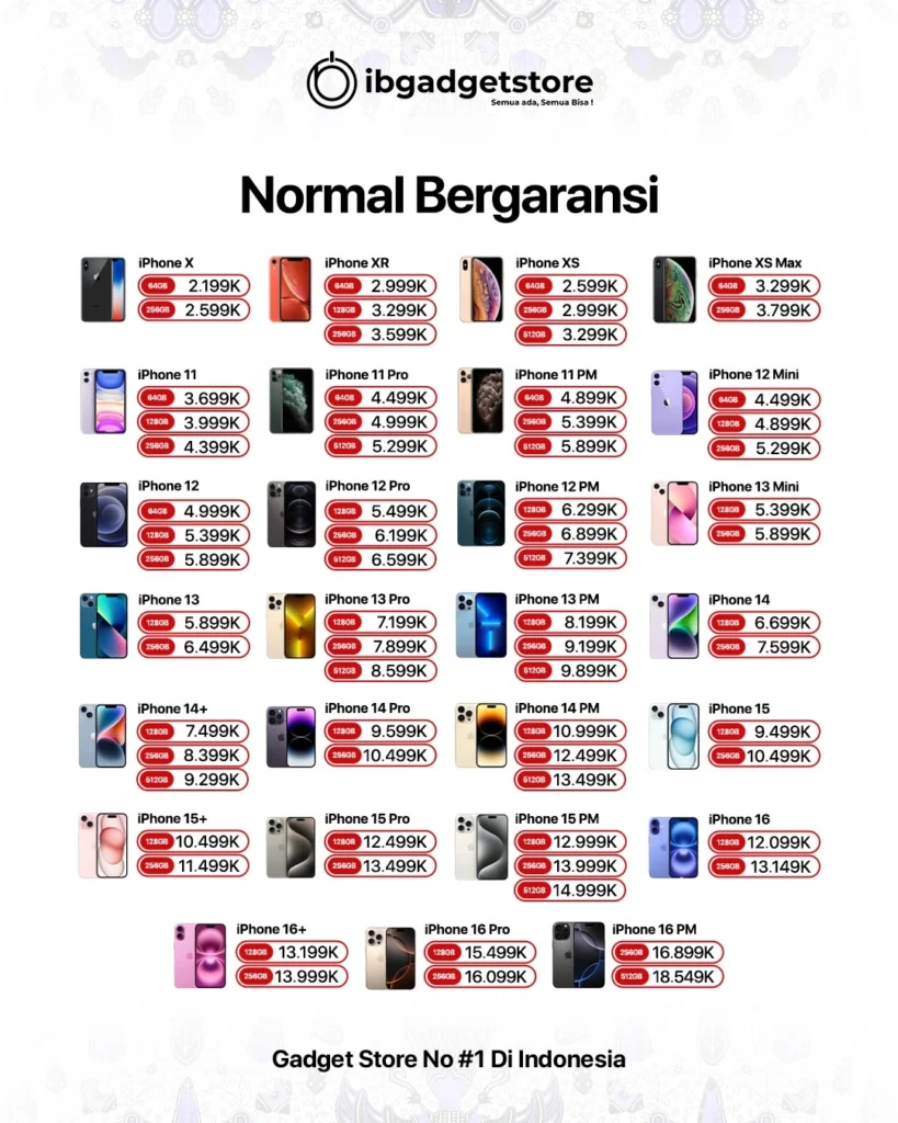 Daftar Harga iPhone Selama Flash Deal Agustus di IBGADGETSTORE